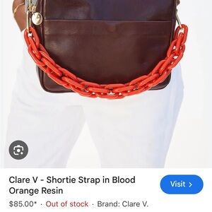 Clare V blood orange resin strap in perfect condition